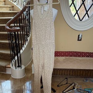 Splendid Beige Leopard Jumpsuit